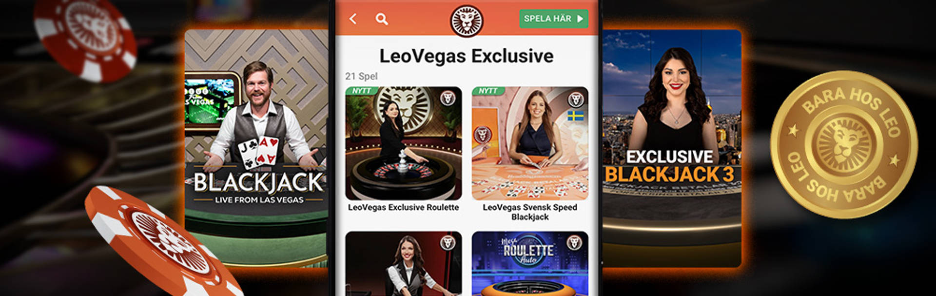 Exklusiva spel hos leovegas.