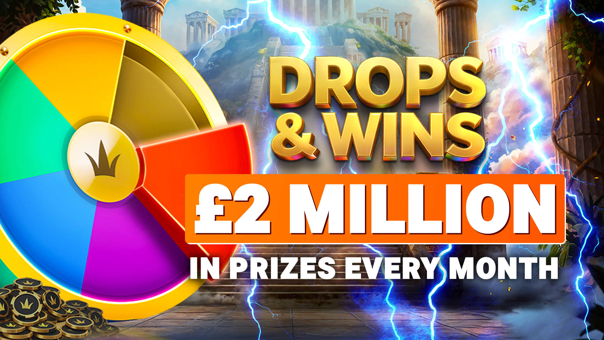£2 MILLION IN MONTHLY CASINO PRIZES