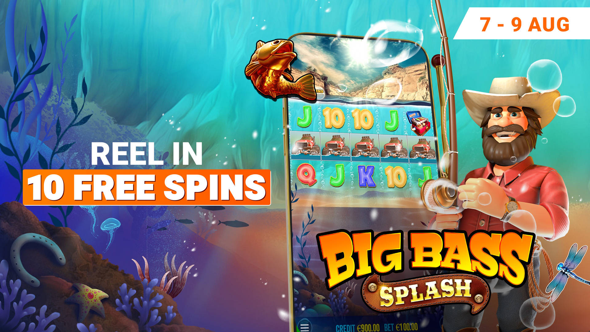 REEL IN 10 FREE SPINS