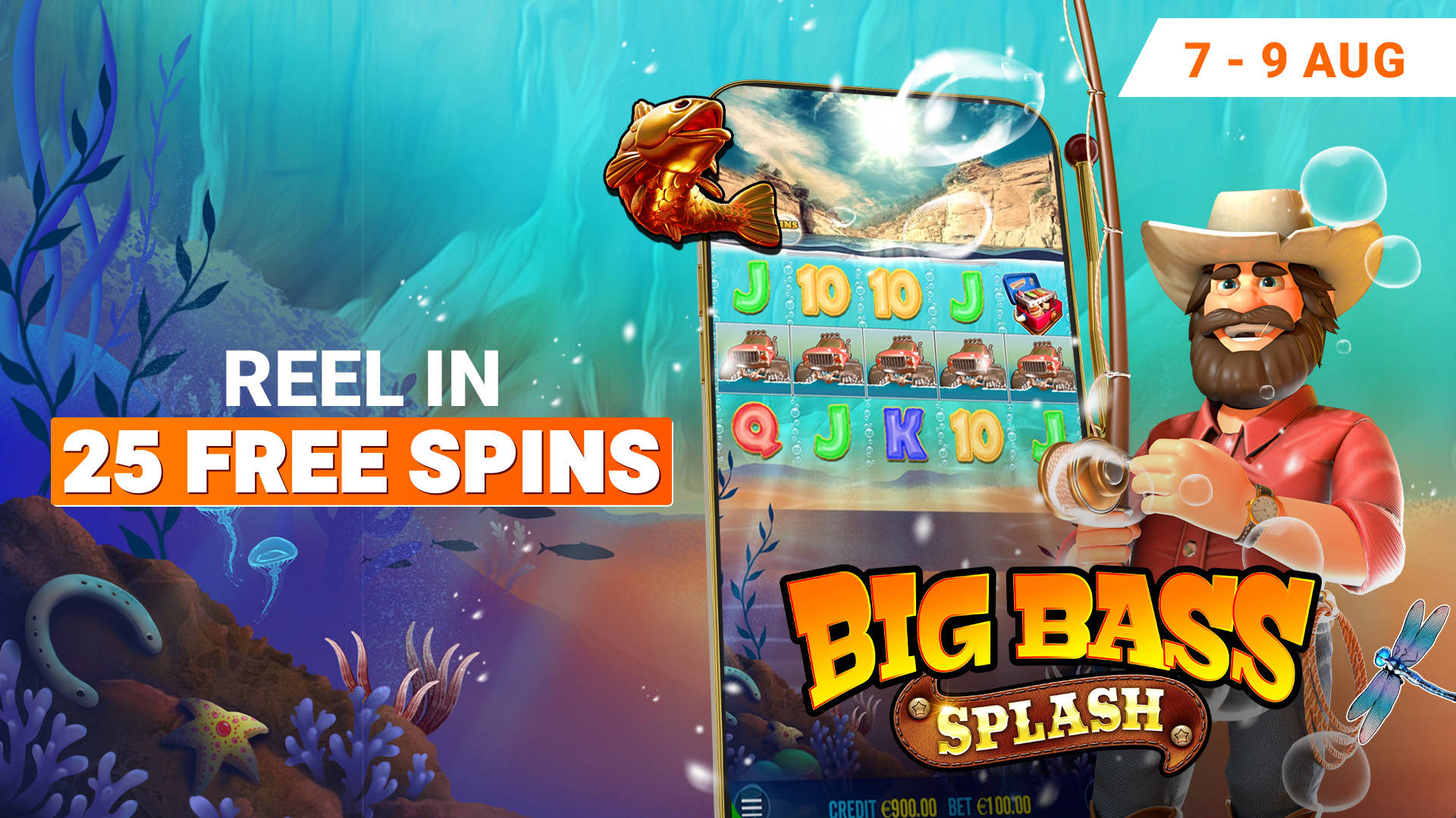 REEL IN 25 FREE SPINS