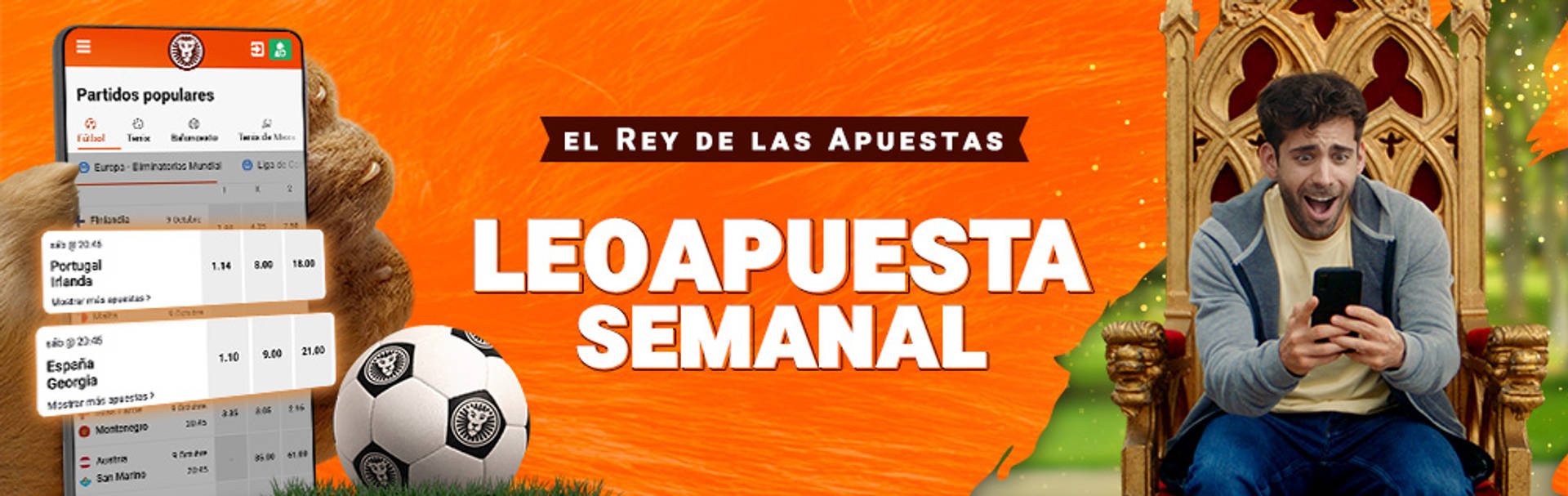 App móvil de apuestas deportivas con partidos de fútbol y cuotas.