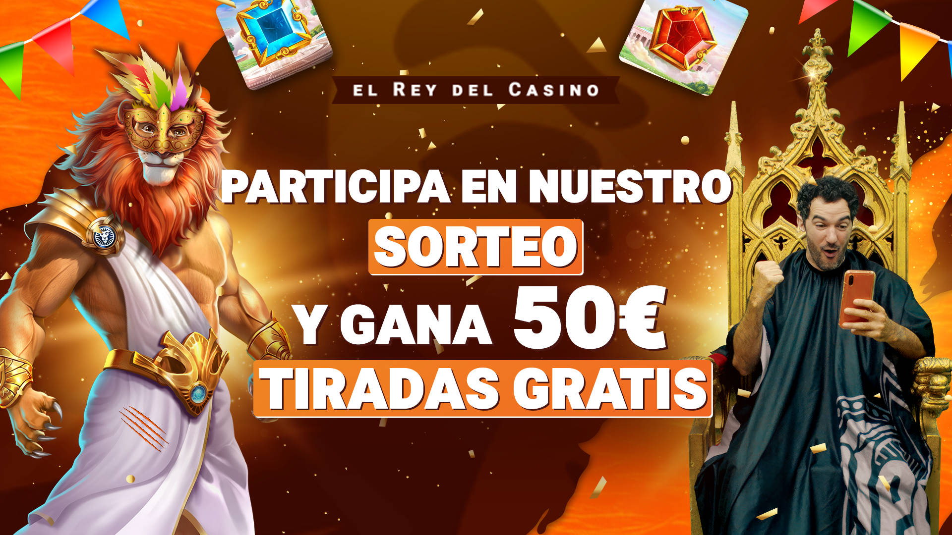Participa en nuestro sorteo y gana 50€ en tiradas gratis.