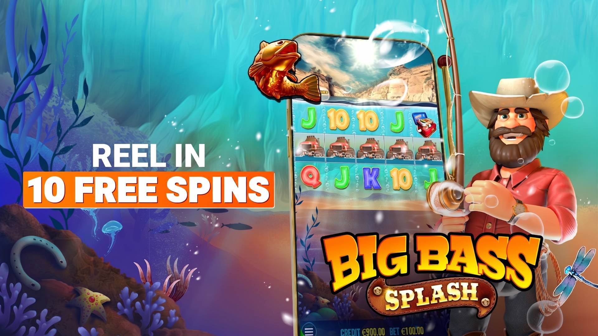 REEL IN 10 FREE SPINS