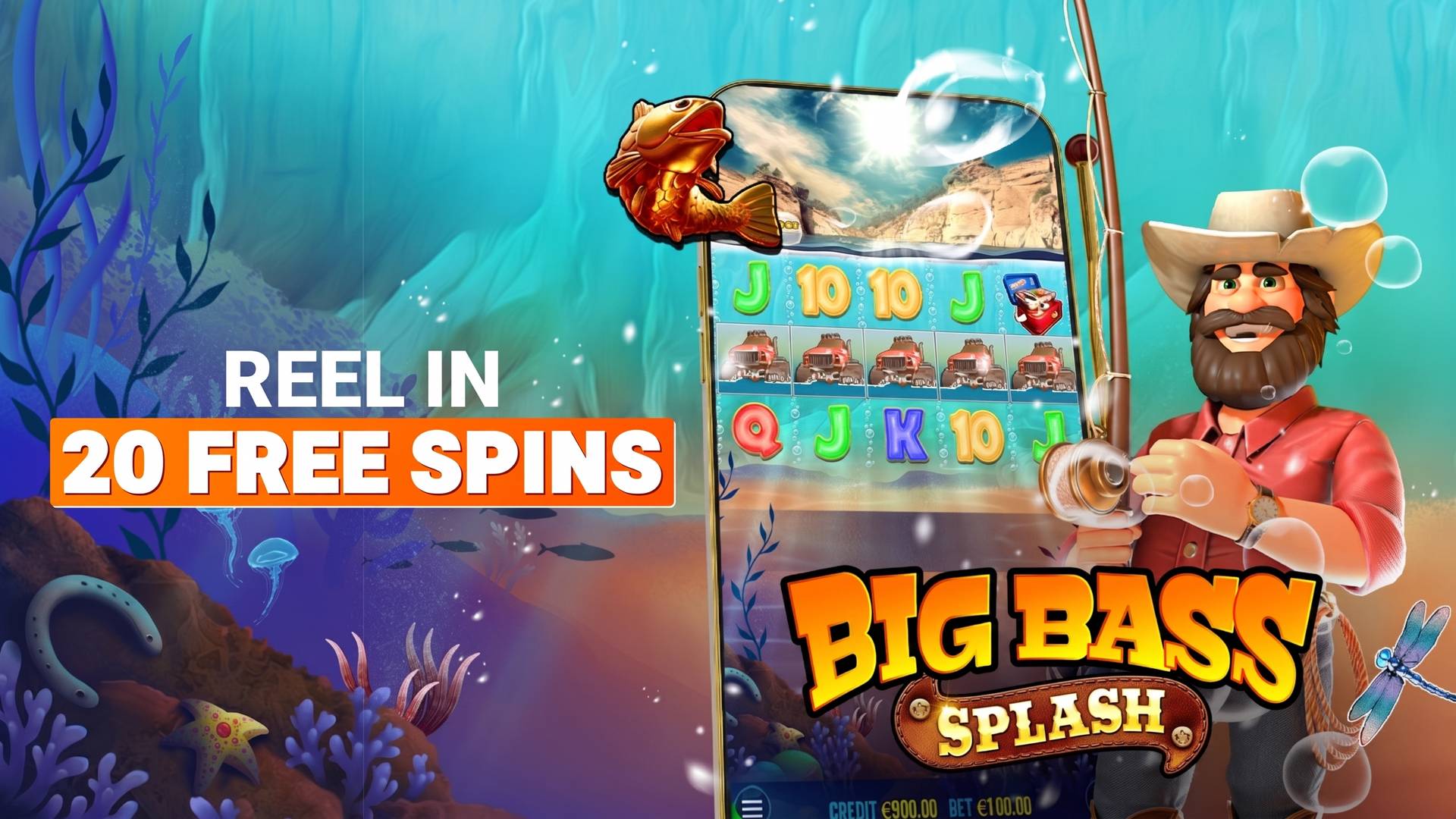 REEL IN 20 FREE SPINS