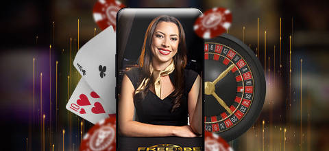 man in lion costume showcases LeoVegas Live Roulette and Golden Chips offer.