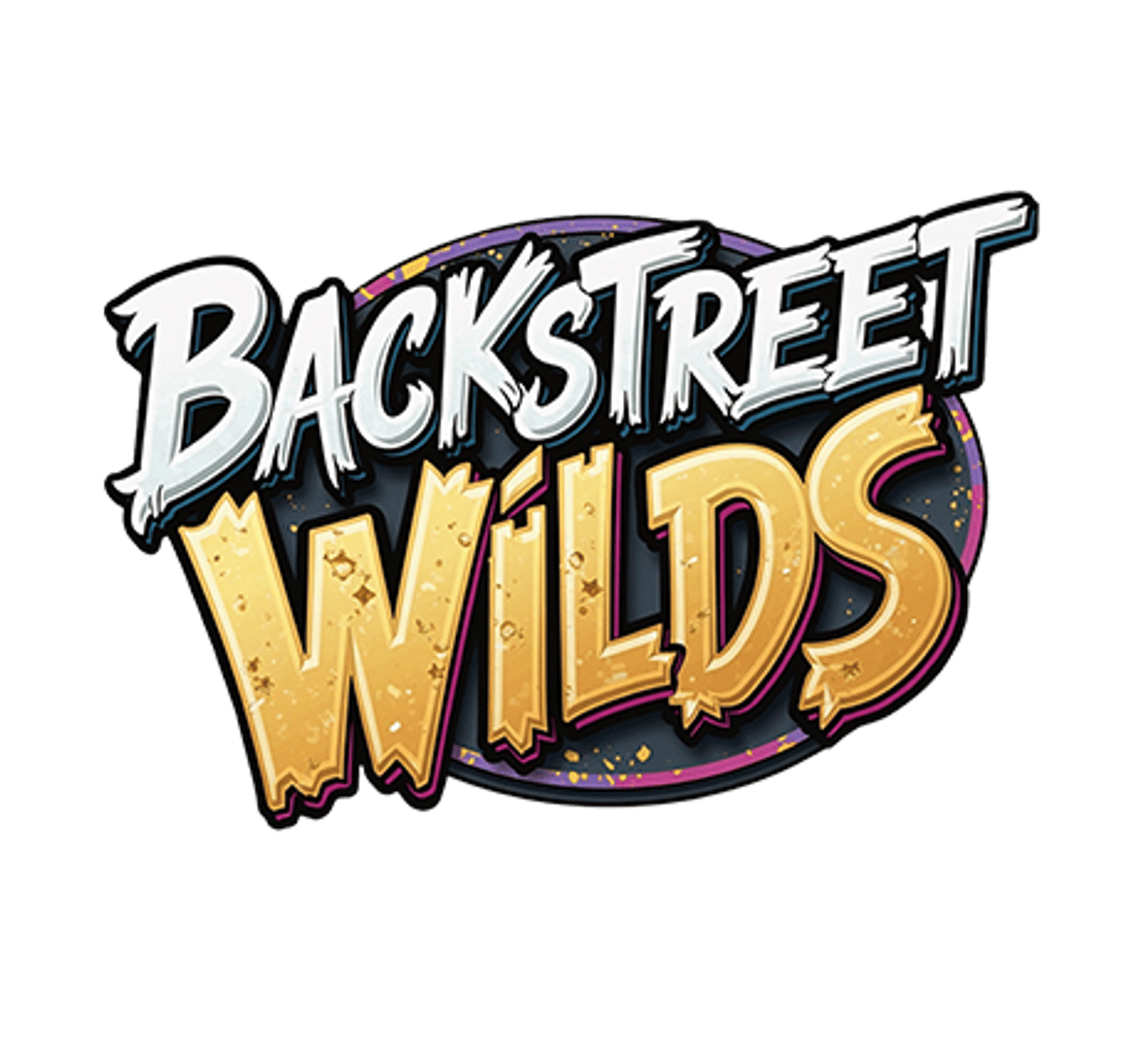 LeoKing logotyp med rosa och gula bokstäver och stjärnor.