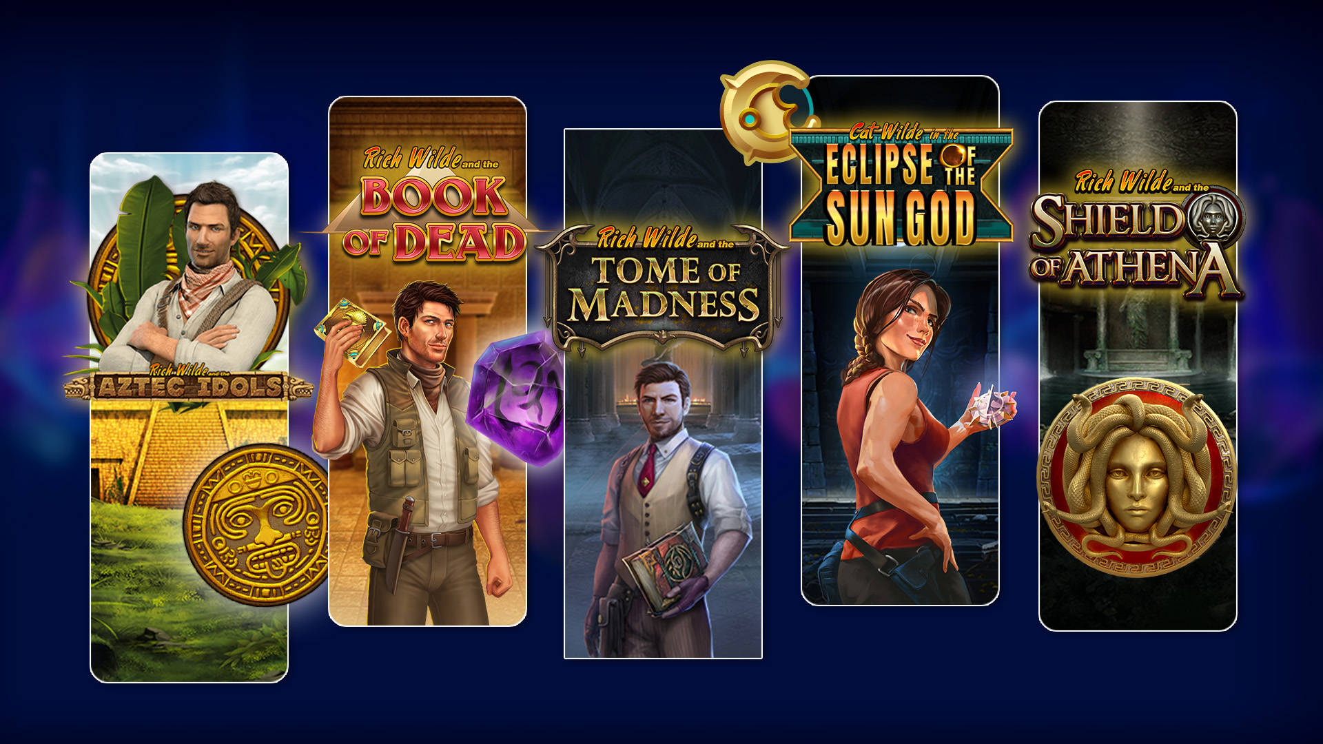 graphic showcasing the various rich wilde games