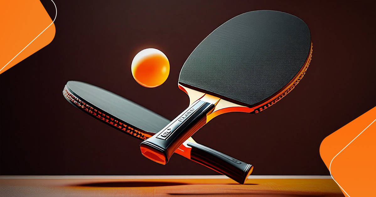 two table tennis paddles