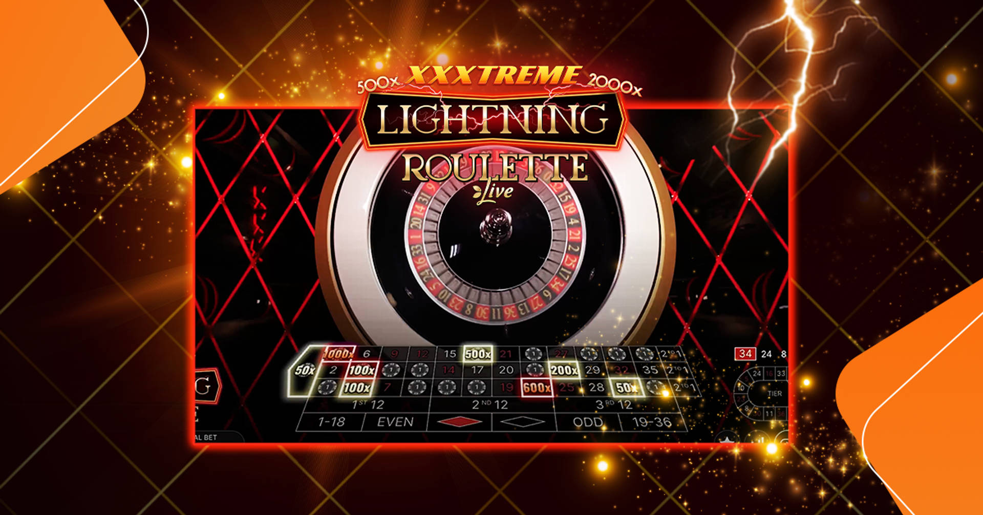 xxxtreme lightning roulette thumbnail with screenshot from game