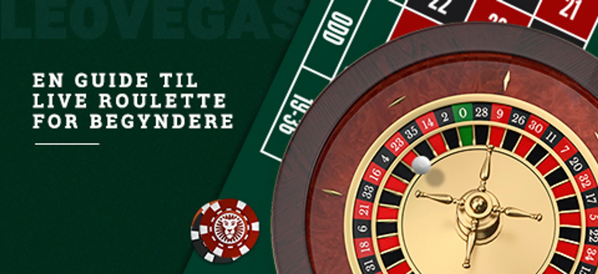 Live roulettehjul med teksten “En guide til live roulette for begyndere” – perfekt til dig, der vil lære spillets regler og roulette strategi
