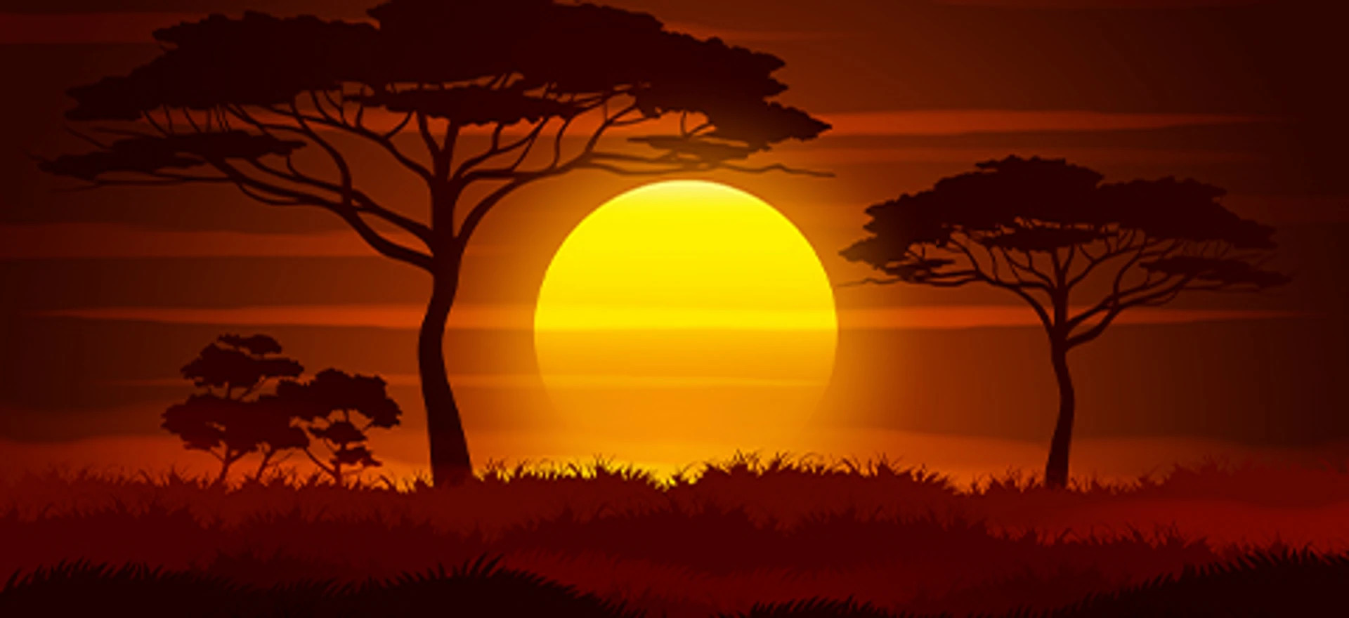 Afrikansk landskab inspireret af Afrika spillemaskiner