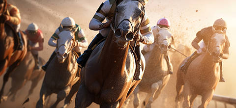 horses racing