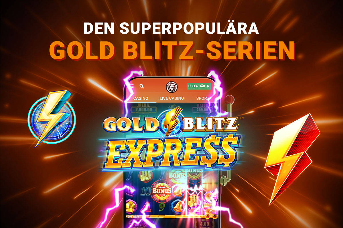 Gold Blitz-serien visas på en mobiltelefons skärm.