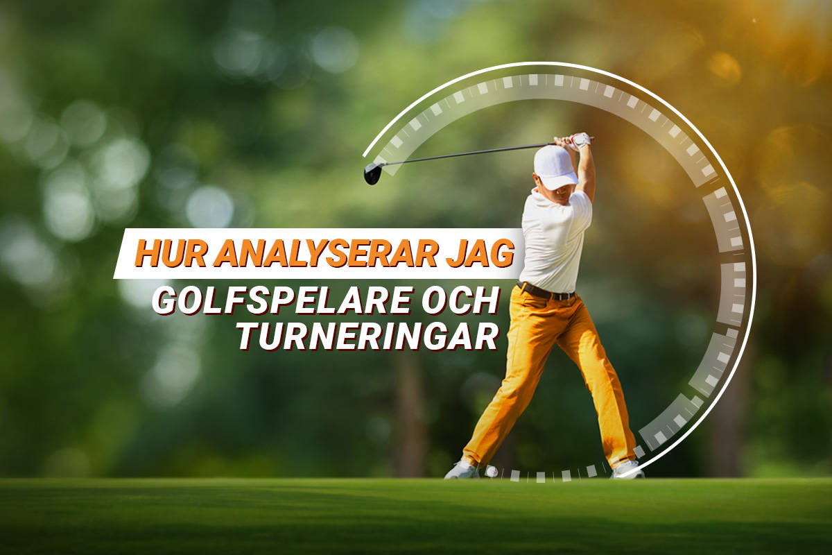 Hur analyserar jag golfspelare och turneringar. Golfspelare som svingar.
