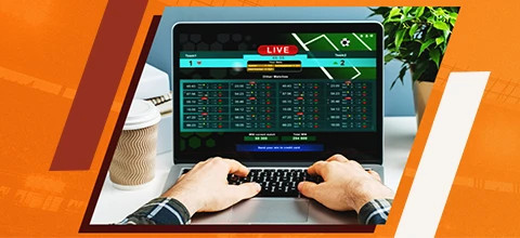En laptop visar liveodds på en bettingsida