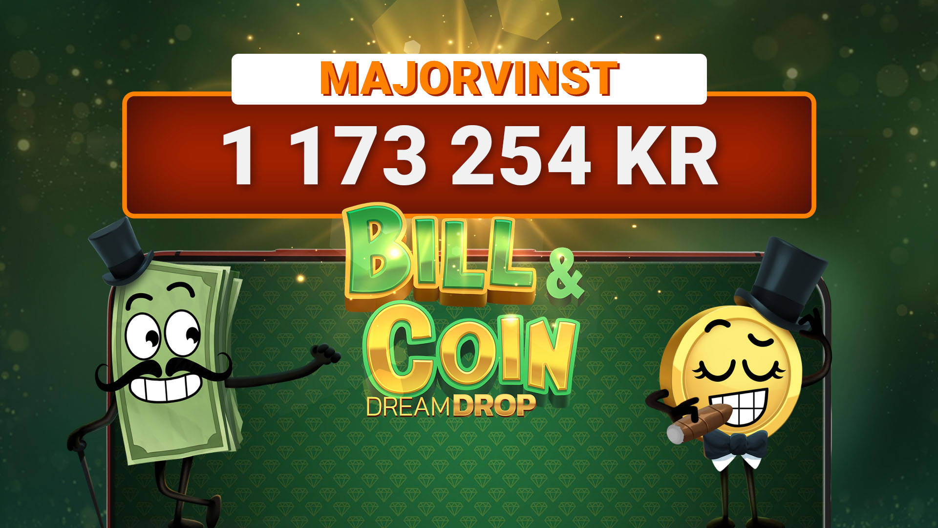 major leojackpot vinst på 1,1 miljoner bill & coin dream drop.