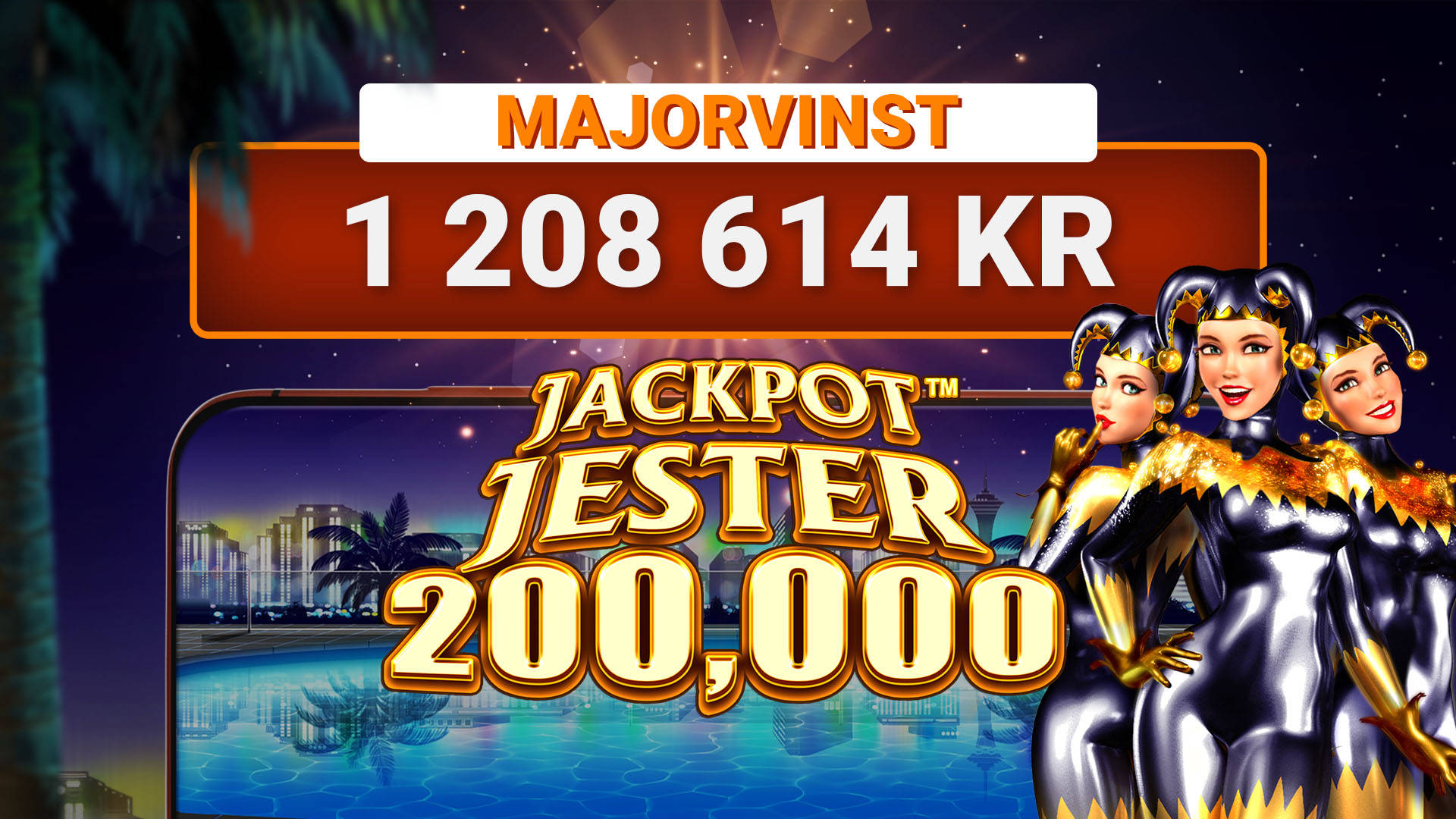 LeoJackpot: 1,2 miljoner kr i Jackpot Jester 200,000!