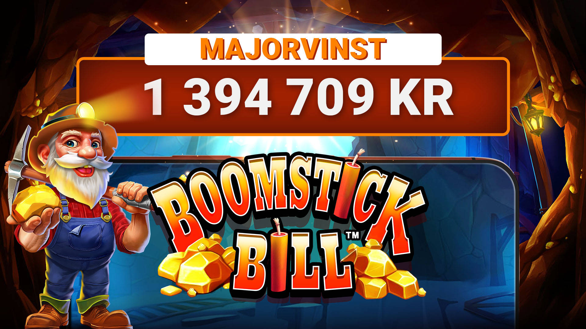 miljonvinst i Boomstick Bill – 1 394 709 kr!
