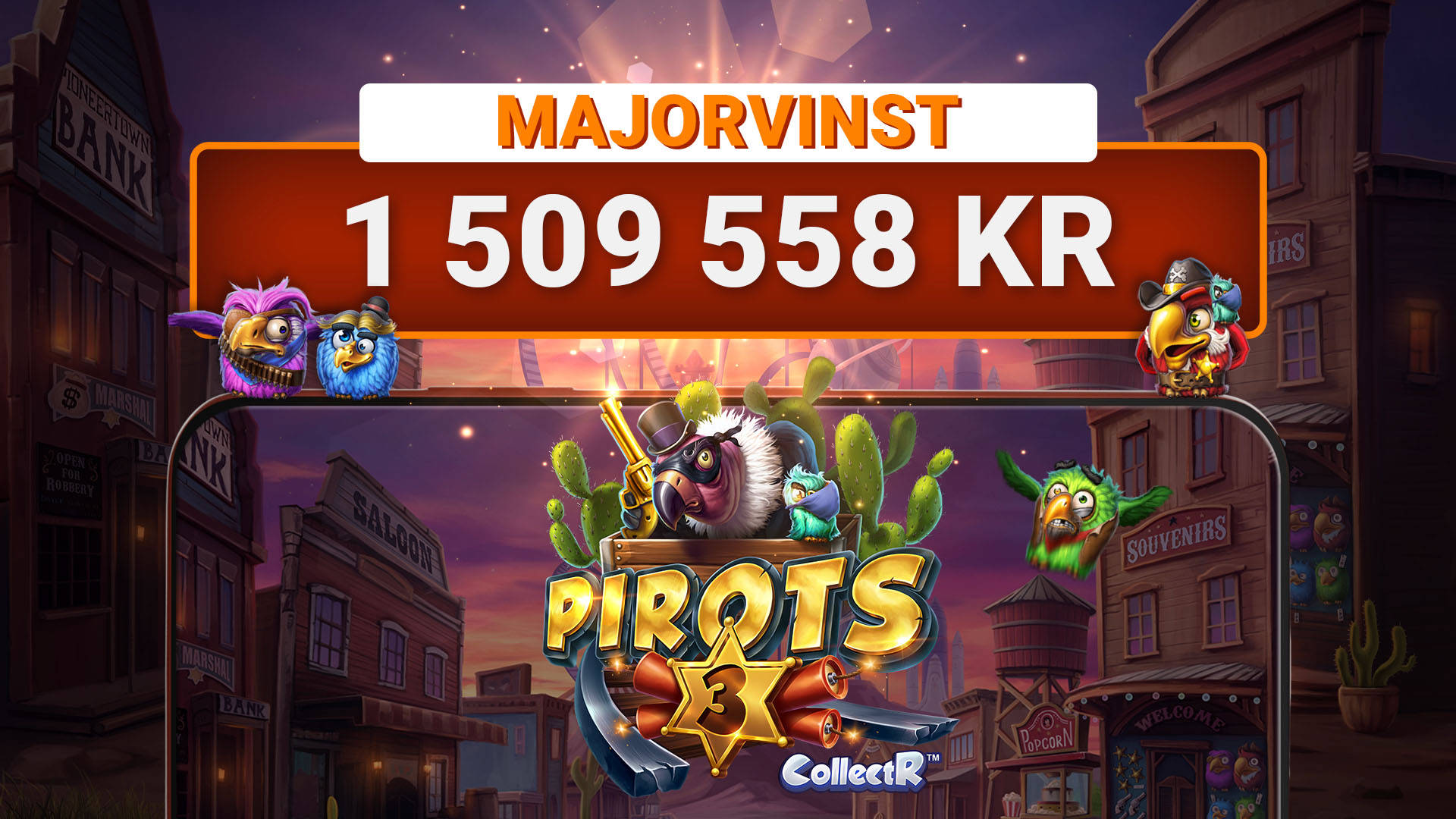 Miljonregn i Pirots 3 – över 1,5 miljoner kronor i vinst.