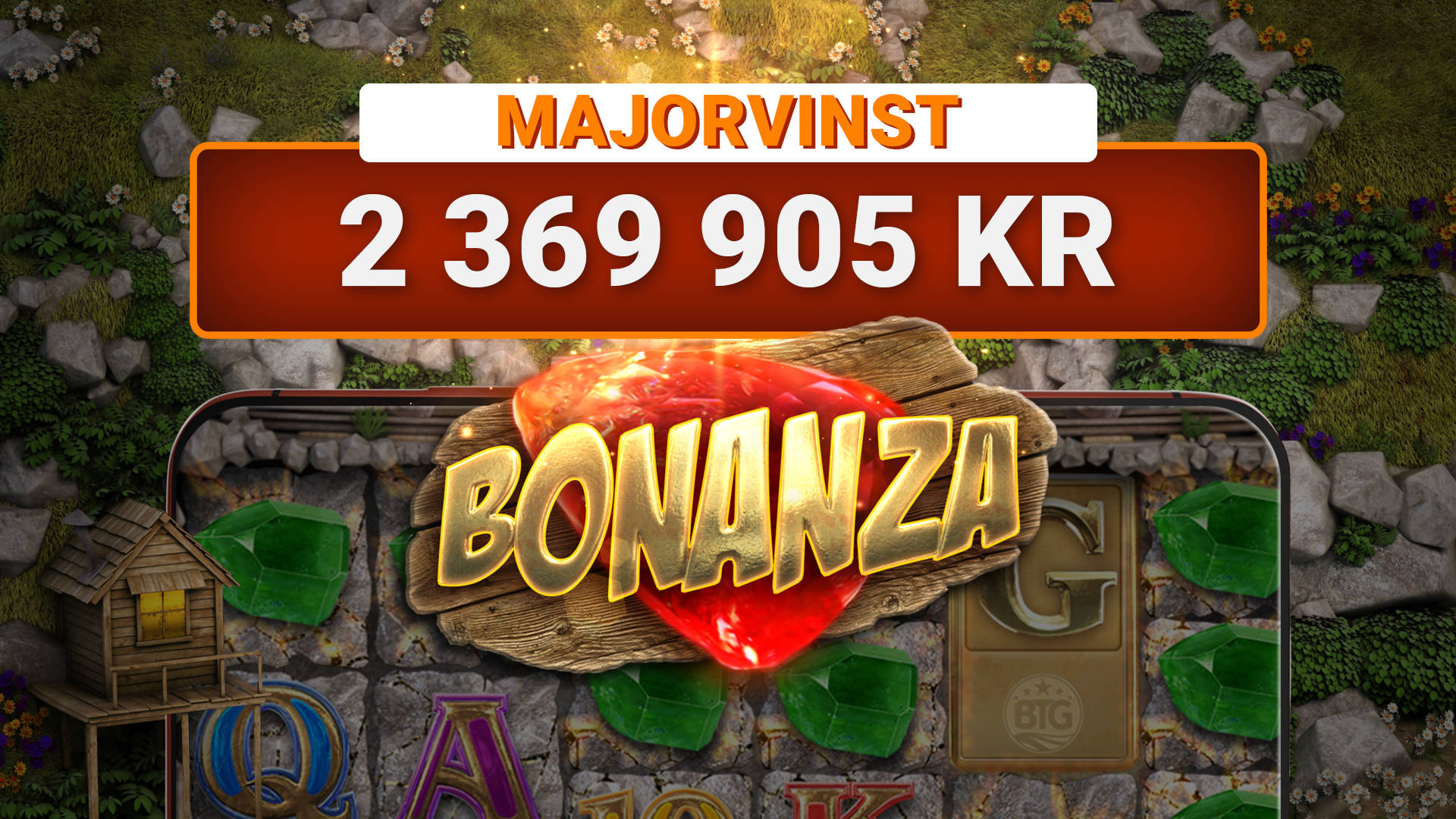 majorvinst på 2,3 miljoner kr i Bonanza.