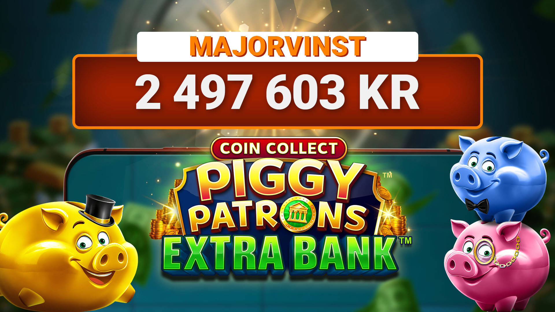 Major-jackpotvinst i Coin Collect: Piggy Patrons Extra Bank från Games Global
