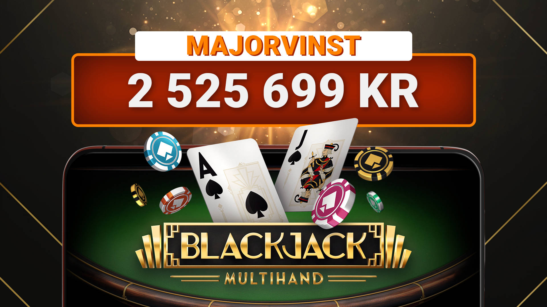 Majorvinst på 2,5 miljoner kr i BlackJack MH.