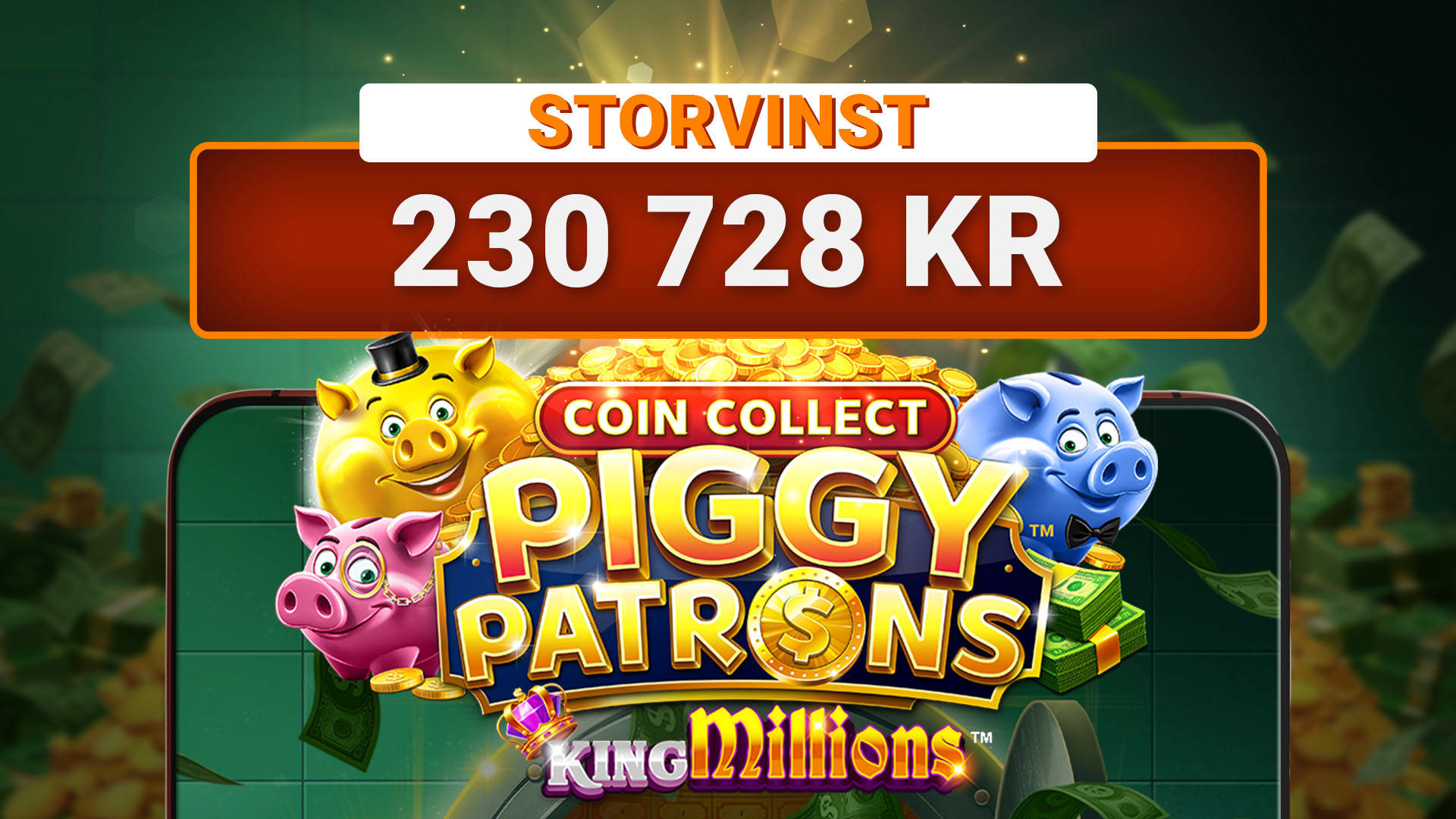 Otrolig storvinst: 230 728 kr i Coin Collect: Piggy Patrons King Millions!