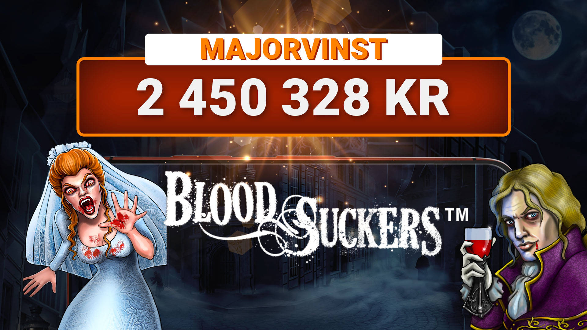 Storvinst på 2 450 328 kr i Blood Suckers med LeoJackpot.
