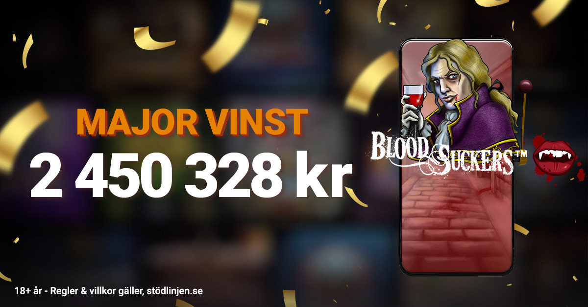 Storvinst på 2 450 328 kr i Blood Suckers med LeoJackpot.