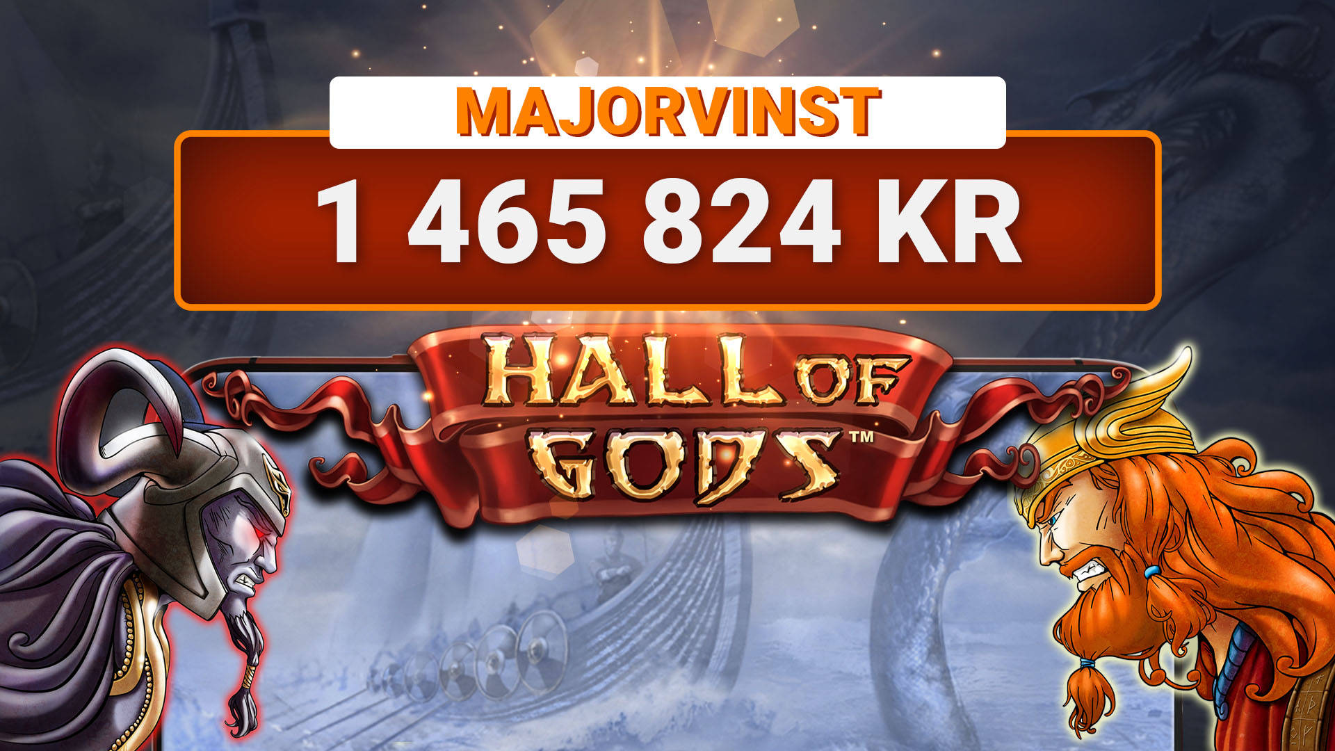 Majorvinst på 1,46 miljoner kr i Hall of Gods med LeoJackpot.
