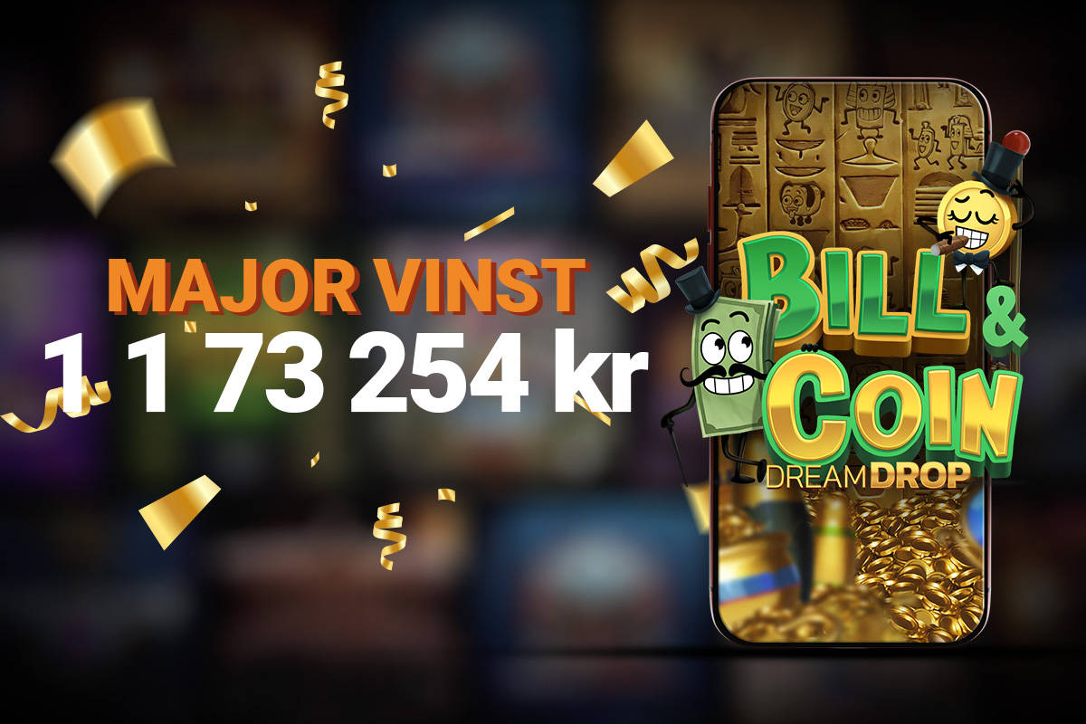 major leojackpot vinst på 1,1 miljoner bill & coin dream drop.
