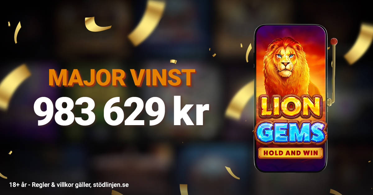 Storvinst på 983 629 kr i Lion Gems: Hold and Win med LeoJackpot.