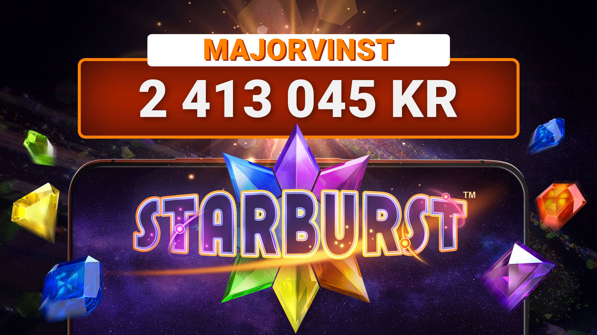 LeoJackpot MAJOR-vinst på 2 413 045 kr i Starburst