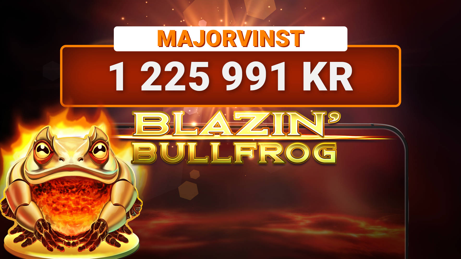 En spelare vann över 1,2 miljoner kronor med LeoJackpot i Blazin Bullfrog