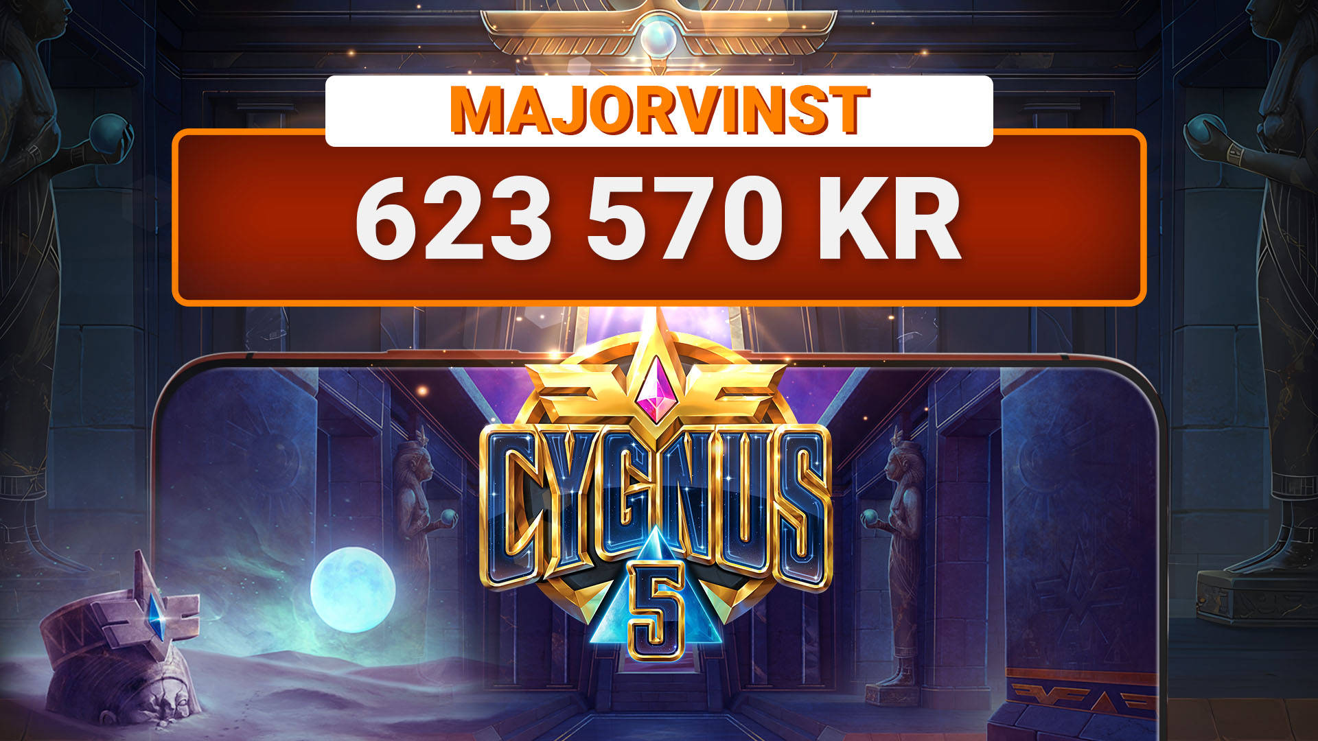 En spelare vann över 600.000 kronor med LeoJackpot i Cygnus 5