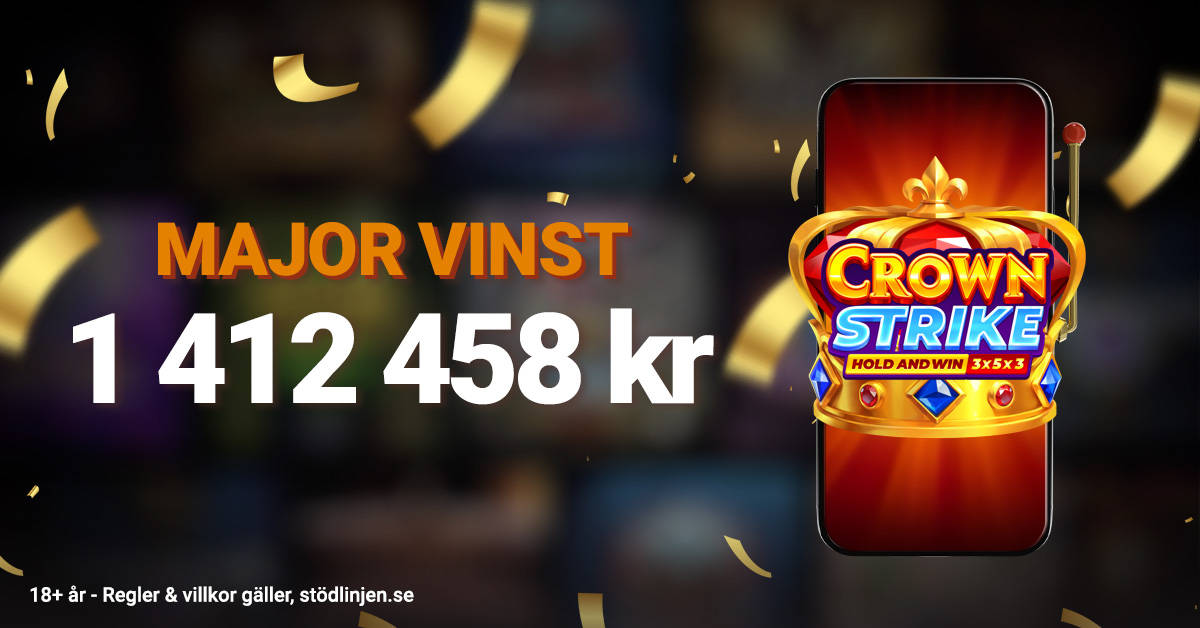 Majorvinst på 1 412 459 när Leojackpot slot till i Crown Strike: Hold and Win.