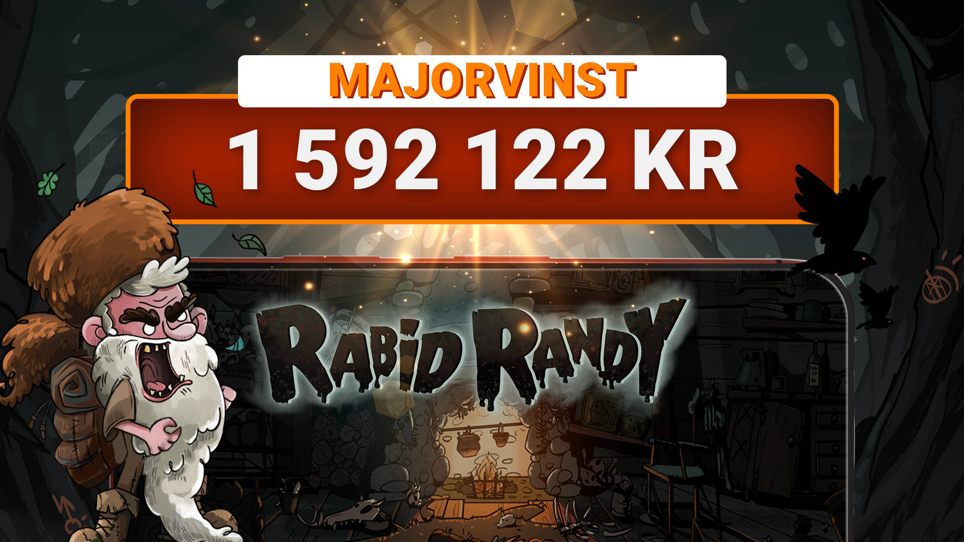 En spelare vann över 1,3 miljoner kronor med LeoJackpot på Rabid Randy slot