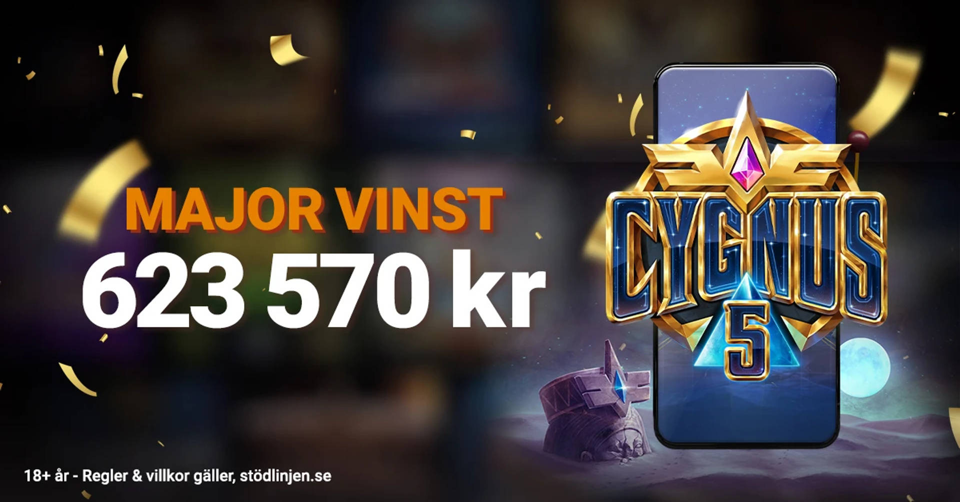 En spelare vann över 600.000 kronor med LeoJackpot i Cygnus 5