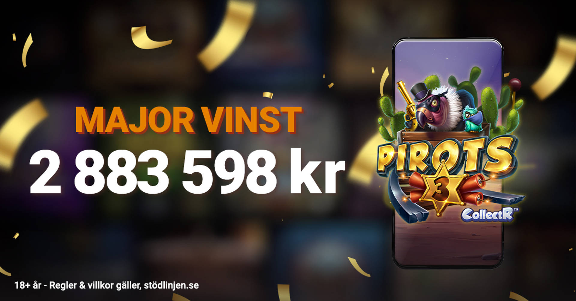 Spelare vinner över 2,8 miljoner på Pirots 3