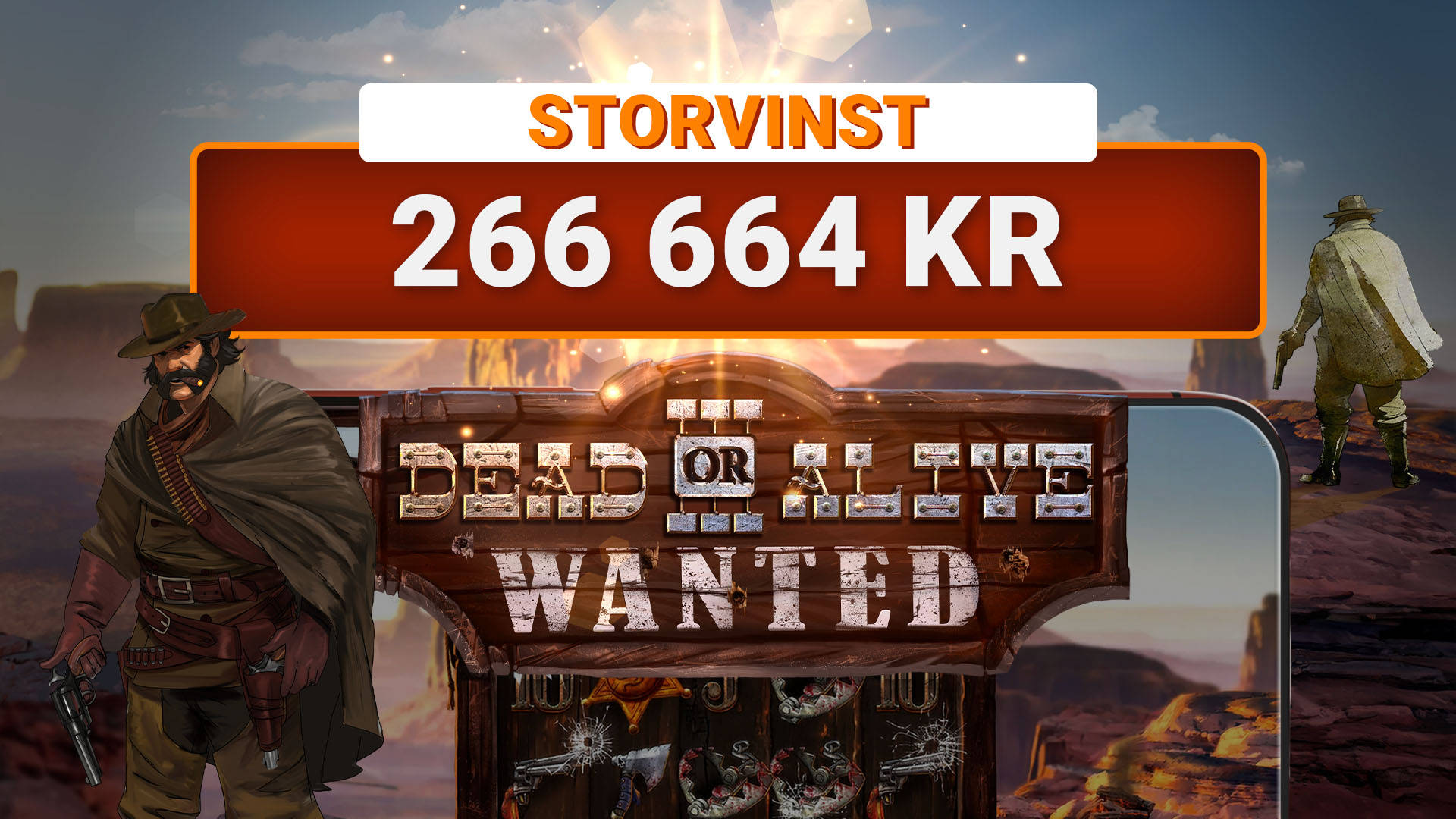 Storvinst hos LeoVegas: 266 664 kr i Dead or Alive 3: Wanted.