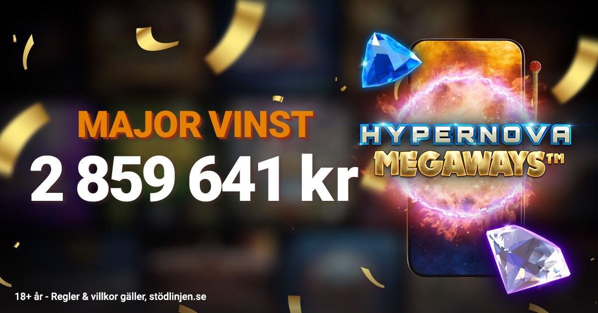 Storvinst på 2 859 641 kr i Hypernova Megaways.