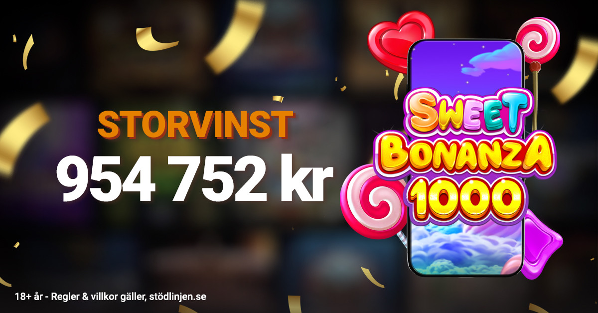 954 752 kr vinst i Sweet Bonanza 1000!
