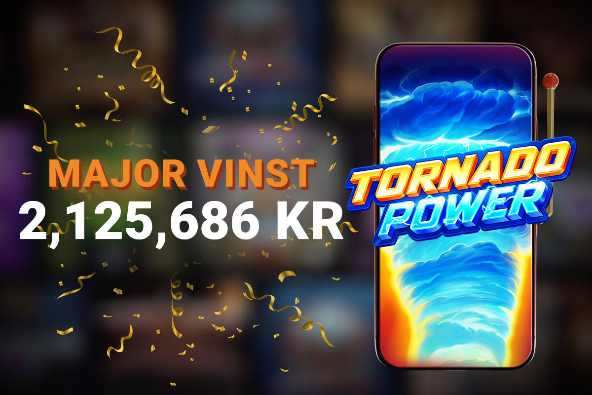 Majorvinst på 2,1 miljoner kr i Tornado Power: Hold and Win med LeoJackpot