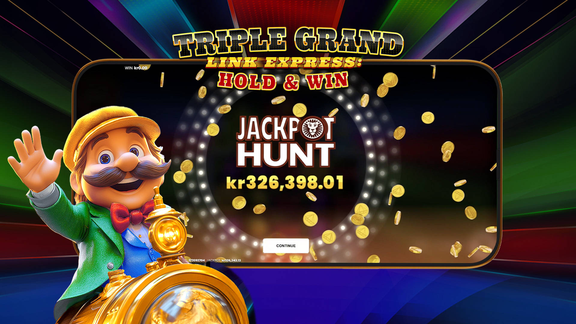 Storvinst hos LeoVegas: 326 398 kr i Triple Grand Link Express: Hold & Win!